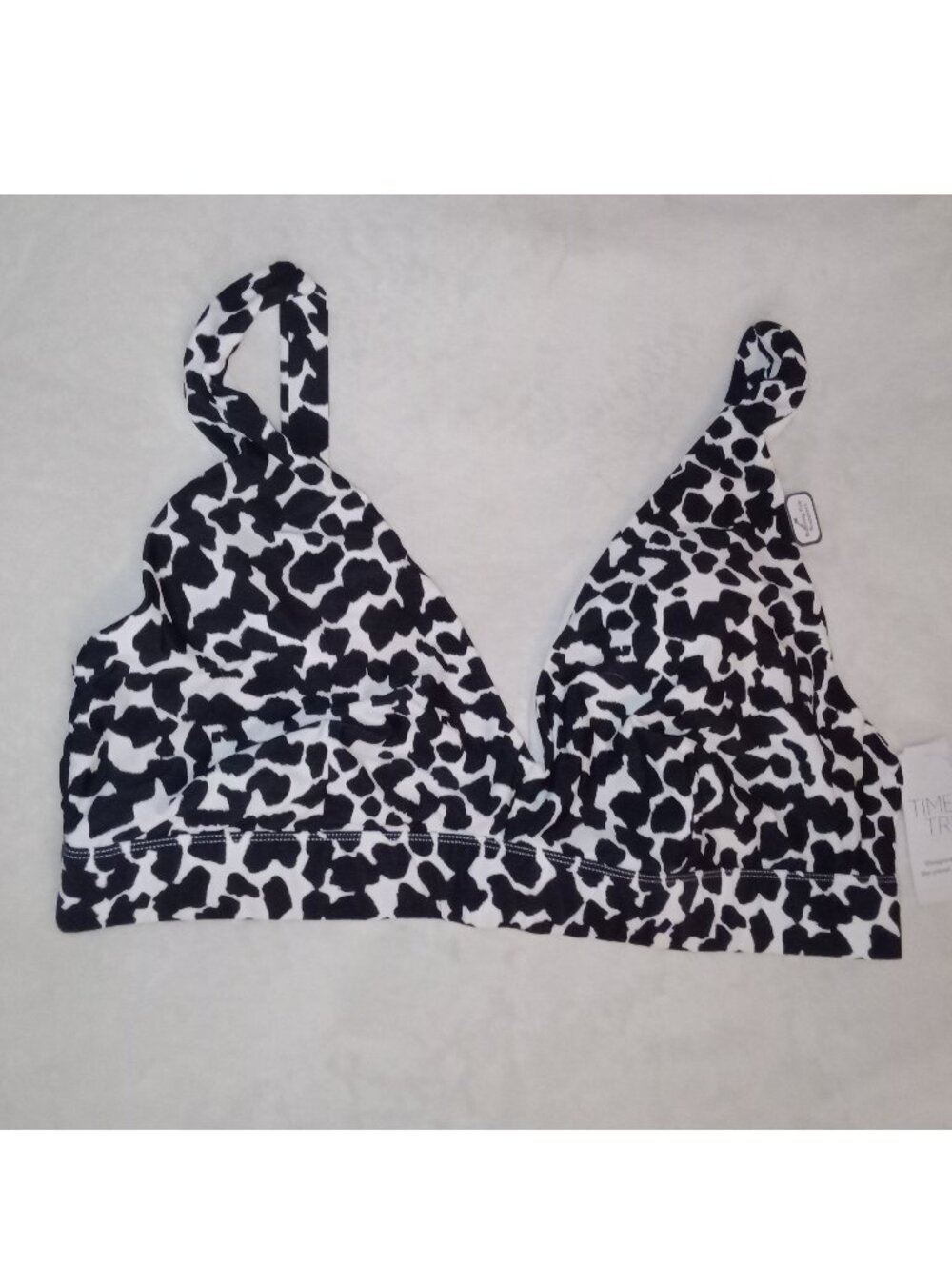 Time and Tru Animal Print Swim Top w/ Boning for Support Plus Size 3X (24W-26W)